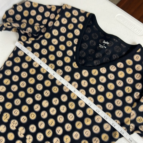 Svaha Sz 4 Dress Typewriter Novelty Print Organic Cotton Pockets Black EUC - Picture 5 of 10